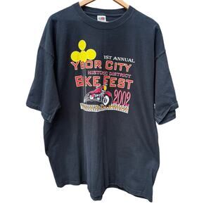 Ybor City Bike Fest Vintage 2002 1st annual black shirt Size XXL 2XL